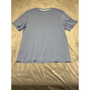 Lululemon Men Blue Short Sleeve Shirt No Size Dot XXL